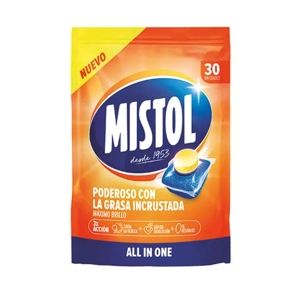 Astianpesukonetabletit Mistol (30 osaa)