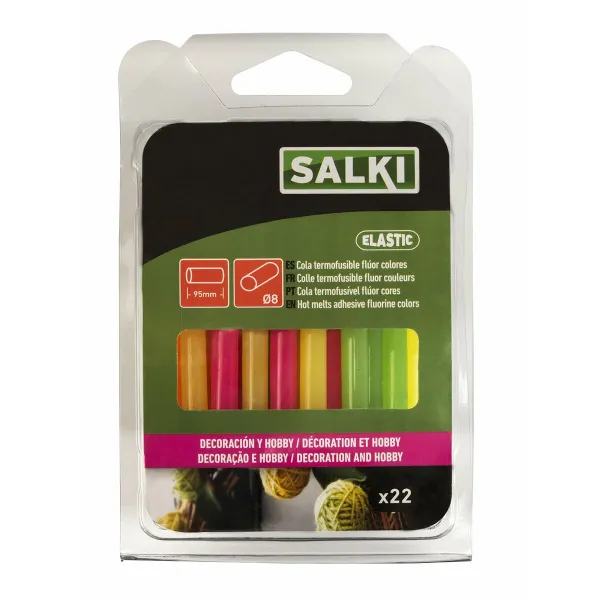 Плитки горячего клея Salki 430106 Разноцветный Декор Фтор Ø 8 x 95 mm 105 g (22 штук)