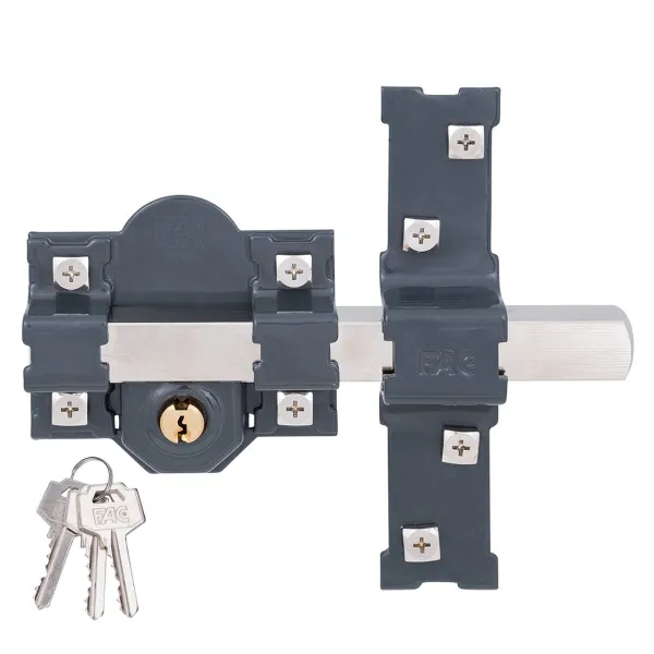 Drošības slēdzene Fac 301-l/80 Tērauds Tumši pelēks 50 mm 80 mm