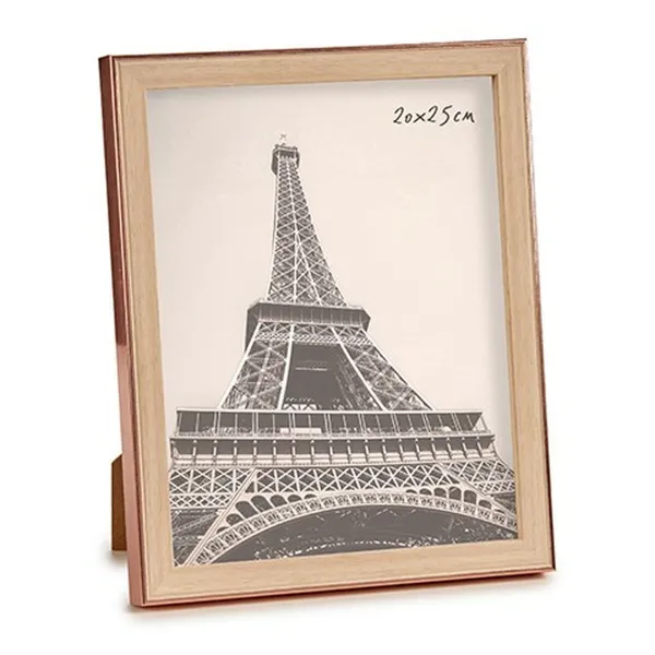 Photo frame Gift Decor Brown Copper Glass polypropylene (6 Units)