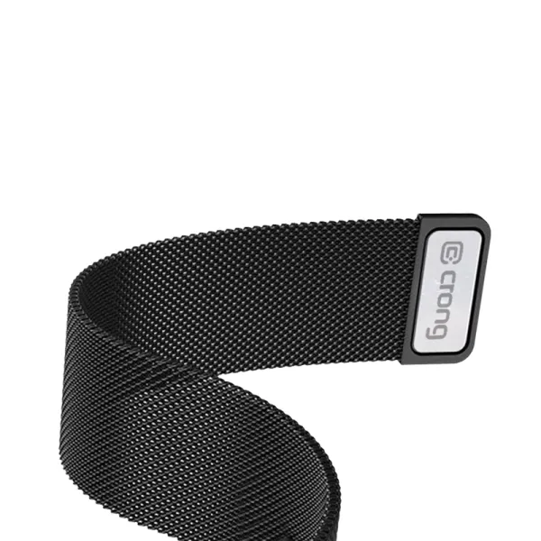 Crong Milano Steel - Stainless Steel Strap for Apple Watch 44/45/46/49 mm (Black)