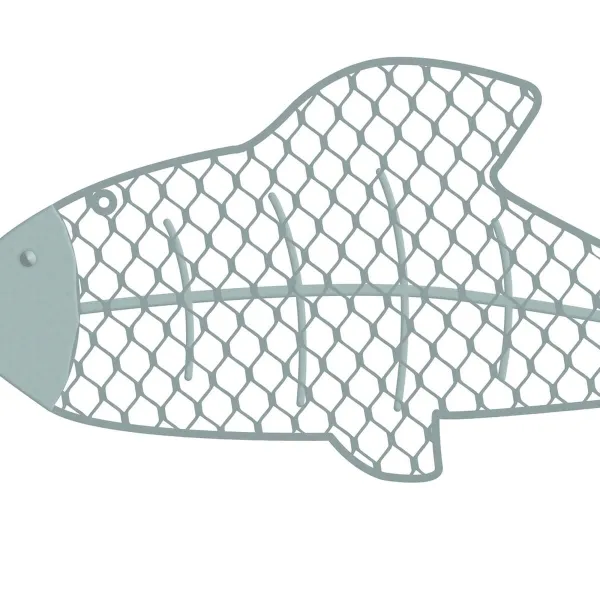 Maalaus Kala 50,17 x 2,54 x 22,23 cm Sininen Metalli