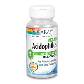 „Solaray Acidophilus Plus 3 Billion“ 30 kapsulių