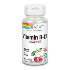 Solaray B12-vitamiini foolihappo 1000 mikrogrammaa 90 tablettia