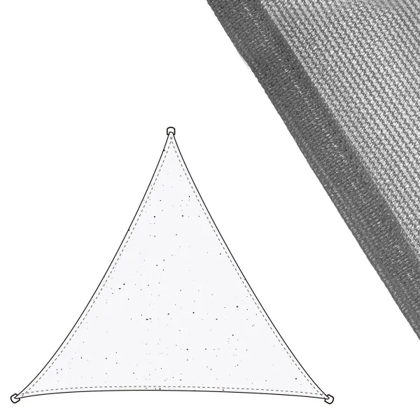 Shade Sail Vela sombreo Grey 3 x 3 m 300 x 300 x 0,5 cm Awning