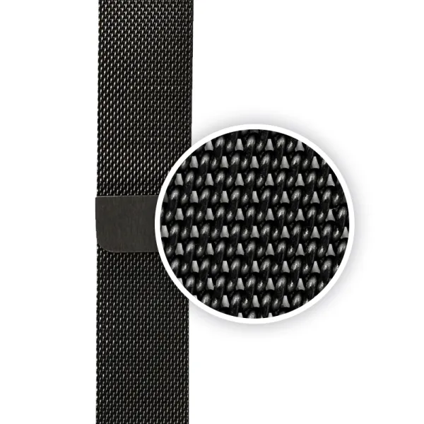 Crong Milano Steel - Stainless Steel Strap for Apple Watch 44/45/46/49 mm (Black)