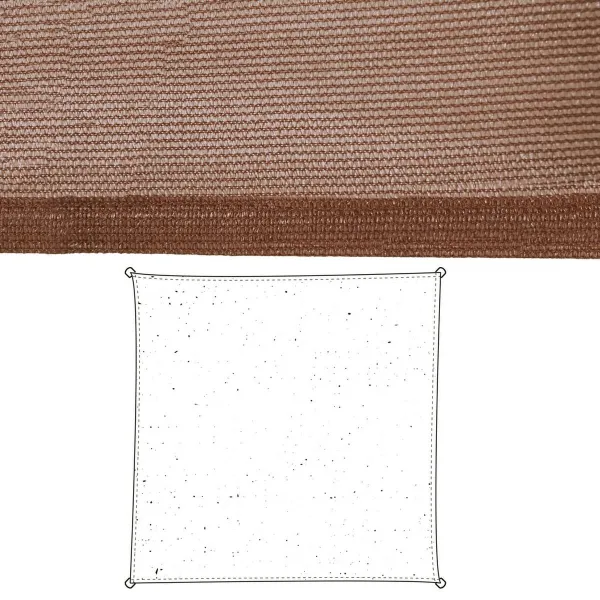 Šešėlinės burės Vela sombreo Šokoladas 5 x 5 m 500 x 500 x 0,5 cm Žaliuzės