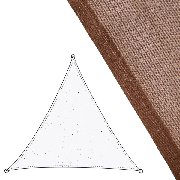 Ēnu buras Vela sombreo Šokolāde 3,5 x 3,5 m 350 x 350 x 0,5 cm Audekla Nojume