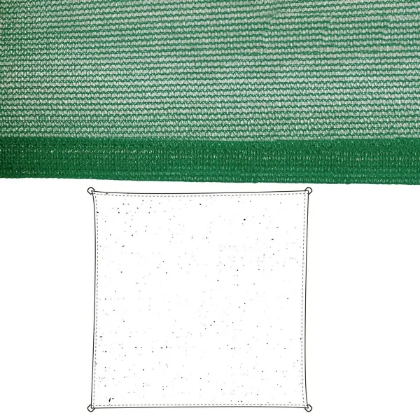 Shade Sail Vela sombreo Green 500 x 500 x 0,5 cm Awning