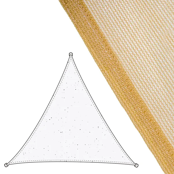 Shade Sail Vela sombreo Beige 3,5 x 3,5 m 350 x 350 x 0,5 cm Awning