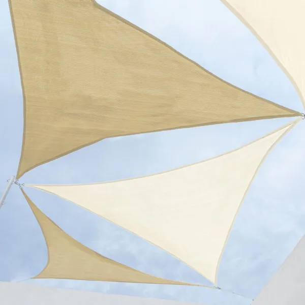Šešėlinės burės Vela sombreo Rusvai gelsva 3 x 3 m 300 x 300 x 0,5 cm Žaliuzės