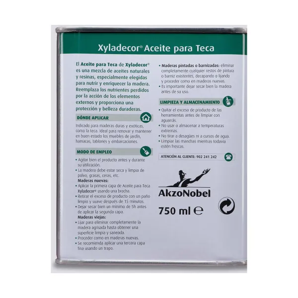 Тиковое масло AkzoNobel Xyladecor 750 ml Бесцветный матовый