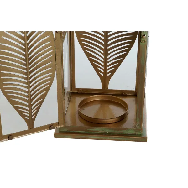 Фонарь DKD Home Decor Bronza Metāls 16,5 x 16,5 x 50 cm Augu lapa