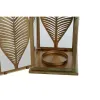 Žibintas DKD Home Decor Kullattu Metalli 16,5 x 16,5 x 50 cm Kasvien lehtiä