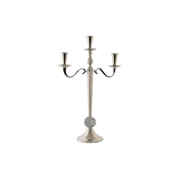 Канделябр DKD Home Decor 30 x 12 x 46 cm Серебристый Алюминий хром