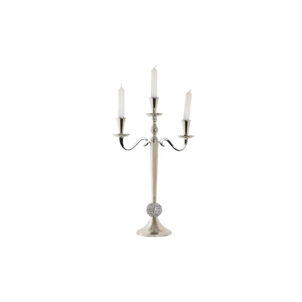 Канделябр DKD Home Decor 30 x 12 x 46 cm Серебристый Алюминий хром