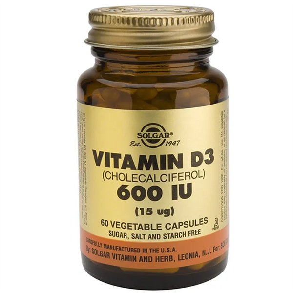 Solgar D3 vitamīns 600 UI 15 cmg 60 kapsulas