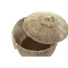 Krepšelio rinkinys DKD Home Decor Ruda Spalvotas Natūralus Žgutas Džiutas Metalinis Boho 51 x 51 x 48 cm