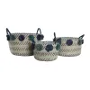 Набор корзин DKD Home Decor полипропилен Помпоны 46 x 44 x 34 cm