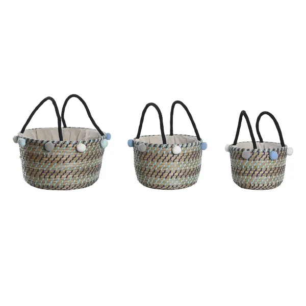 Korisetti DKD Home Decor Pompomit 43 x 43 x 43 cm