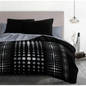 Pārtikas vāka komplekts HOME LINGE PASSION Steevy Melns Pelēks Divguļamā gulta 220 x 240 cm