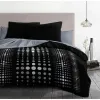 Pārtikas vāka komplekts HOME LINGE PASSION Steevy Melns Pelēks Divguļamā gulta 220 x 240 cm