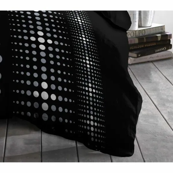 Pārtikas vāka komplekts HOME LINGE PASSION Steevy Melns Pelēks Divguļamā gulta 220 x 240 cm