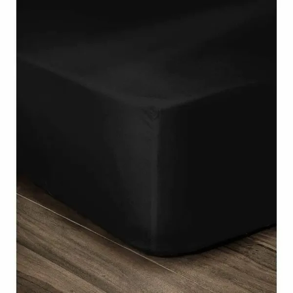 Подогнанный лист Lovely Home Чёрный Двуспальная кровать 160 x 200 cm
