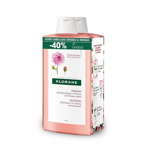 Klorane Duplo pojengišampoon 2x400ml