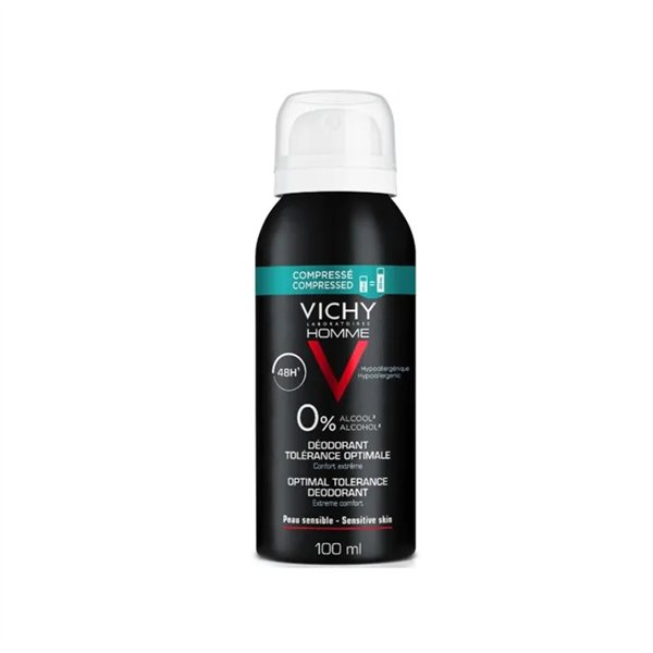 Suihkedeodorantti Vichy Tolérance Optimale Miehet Alkoholiton 48 h Aikuiset unisex (100 ml)