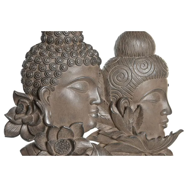 Декоративная фигура DKD Home Decor 23 x 8 x 42 cm Чёрный Коричневый Будда Восточный (2 штук)