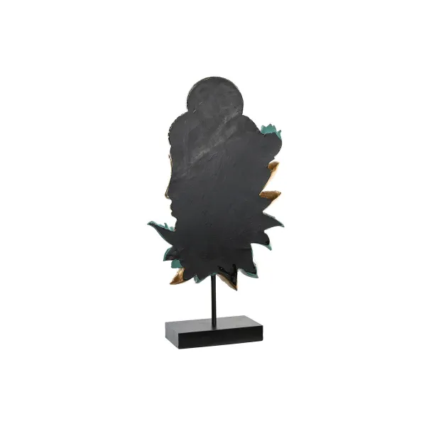 Dekoratyvinė figūrėlė DKD Home Decor 22 x 8 x 42,5 cm Juoda Auksinis Buda Turkis Rytietiškas (2 vnt.)