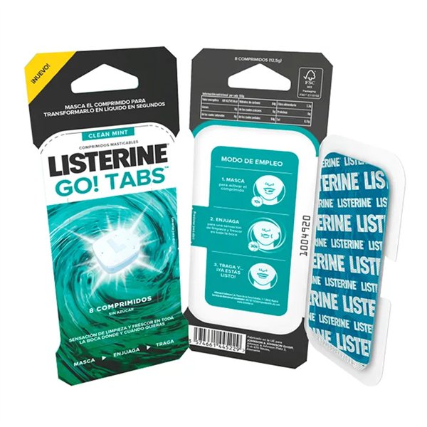 Enjuague Listerine Go tabletes
