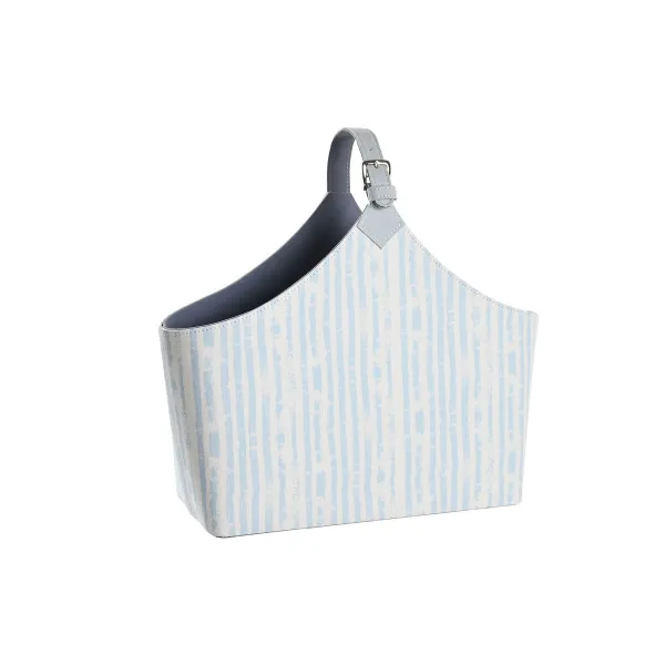 Полка для журналов DKD Home Decor 49 x 17 x 45 cm Синий Белый Средиземноморье