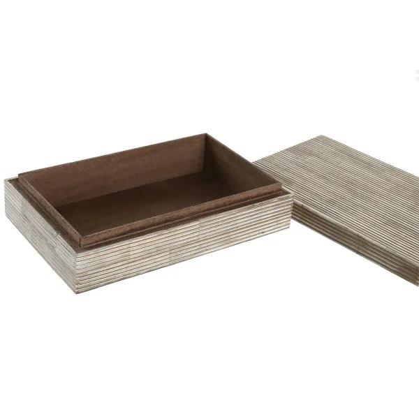 Шкатулка DKD Home Decor 20,5 x 13 x 5,5 cm Кремовый Кость Смола