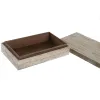 Шкатулка DKD Home Decor 20,5 x 13 x 5,5 cm Кремовый Кость Смола
