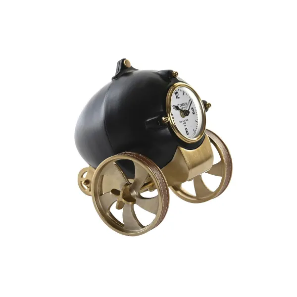 Настольные часы DKD Home Decor Melns Bronza Koloniāls