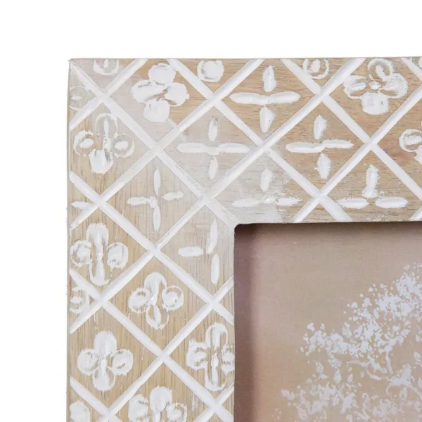 Photo frame 21 x 2 x 26 cm Natural Wood White