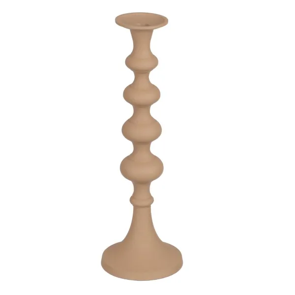 Подсвечник 13 x 13 x 39,5 cm Бежевый Алюминий