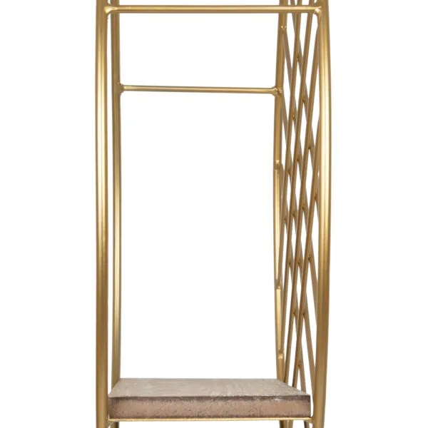 Lentynos Natūralus Auksinis Metalinis Medžio 43 x 13 x 43 cm
