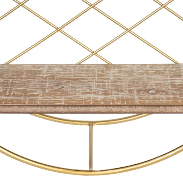 Planken Dabisks Bronza Metāls Koks 43 x 13 x 43 cm