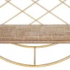 Hyllyt Luonnollinen Kullattu Metalli Puu 43 x 13 x 43 cm