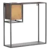 Plaukti 36 x 12 x 36 cm Melns Bronza Metāls