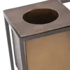 Plaukti 36 x 12 x 36 cm Melns Bronza Metāls