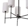 Потолочный светильник 64 x 64 x 38 cm Чёрный Металл Белый Ø 18 cm