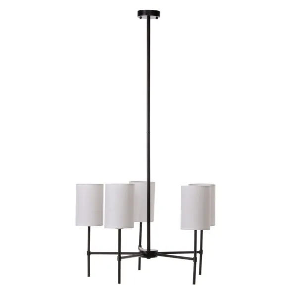 Потолочный светильник 64 x 64 x 38 cm Чёрный Металл Белый Ø 18 cm