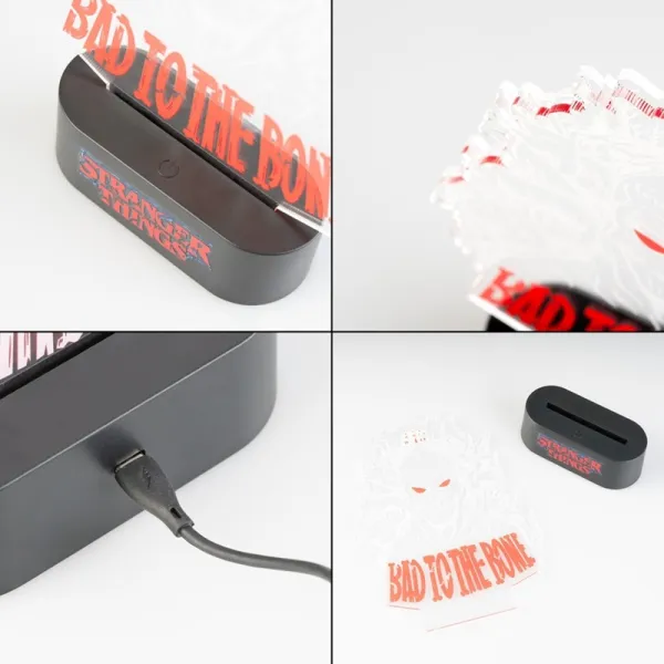 Stranger Things - Bad To The Bone LED night lamp (16 x 24 cm)