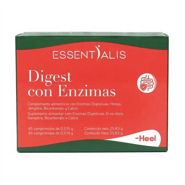 Heel Essentialis gremošanas līdzeklis ar enzīmiem, 45 tabletes