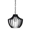 Ceiling Light 35 x 35 x 31 cm Black Metal