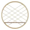 Shelve 51 x 14 x 51 cm Natural Golden Metal Wood